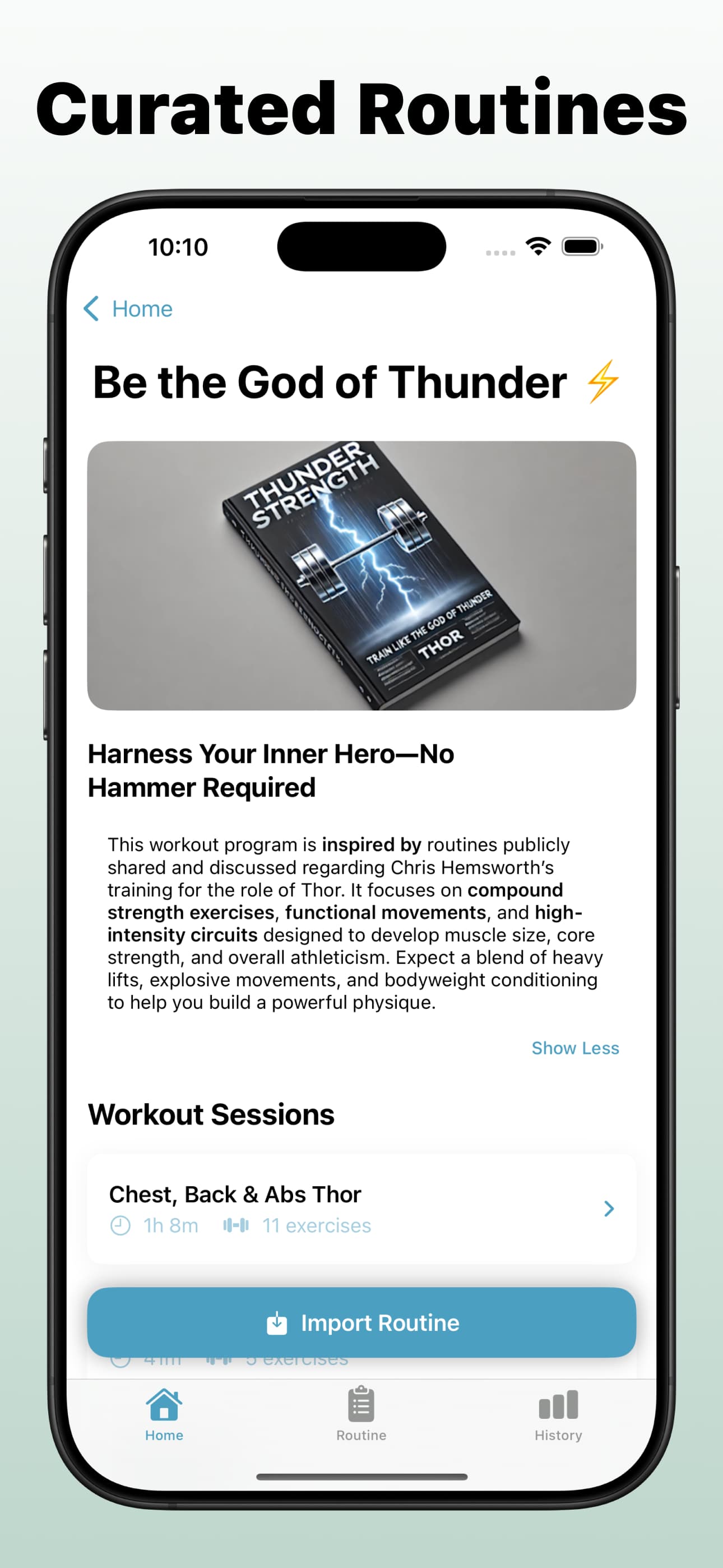 Curated Routines - Discover expertly crafted workout programs