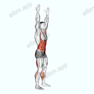 Arms Apart Circular Toe Touch exercise targeting Hips and Waist