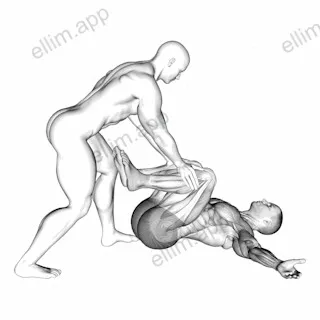 Assisted Lying Hip Stretch In Supine Position exercise targeting Hips