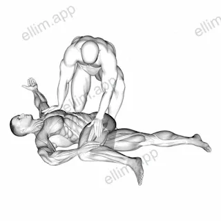 Assisted Oblique Glute Minimus And Medius Stretch exercise targeting Hips