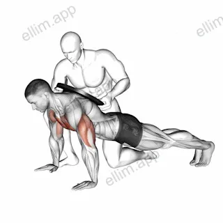 Assisted Weighted Push up exercise targeting Chest
