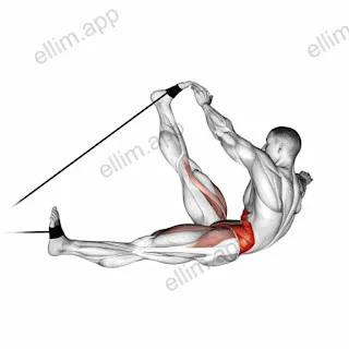 Band alternating v up exercise targeting Waist