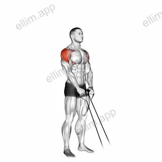 Band Y raise exercise targeting Shoulders