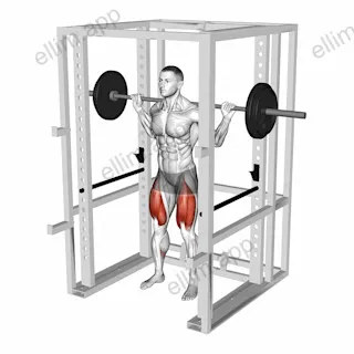 Barbell Anderson Squat exercise targeting Thighs