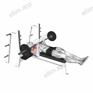 Barbell Close Grip Larsen Press exercise targeting Chest