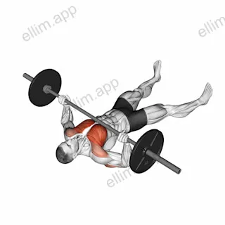 Barbell Floor Chest Press exercise targeting Chest and Pectoralis Major Clavicular Head