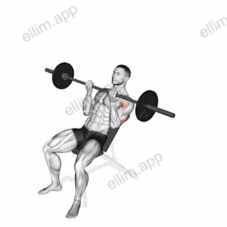 Barbell Incline Reverse grip Press exercise targeting Upper Arms