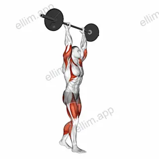 Barbell Overhead Carry exercise targeting Thighs