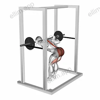 Barbell Pin Good Morning exercise targeting Thighs