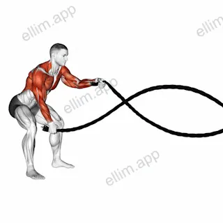 Battling Ropes exercise targeting Shoulders and Deltoid Posterior