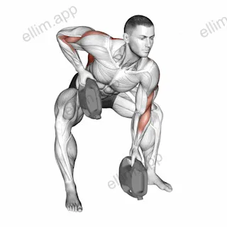 Bottle Weighted Gorilla Row exercise targeting Back