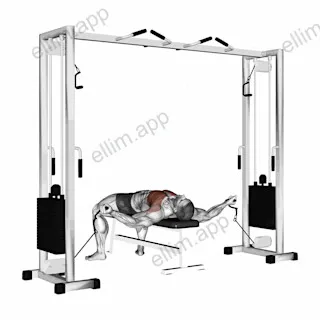 Cable Lying Fly exercise targeting Chest and Pectoralis Major Clavicular Head