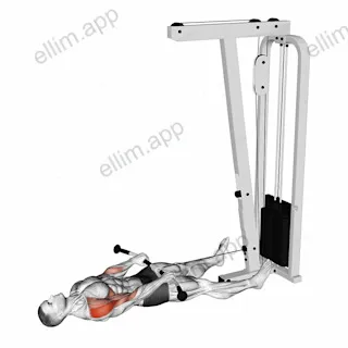Cable Lying Upright Row exercise targeting Shoulders