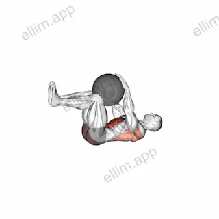 Dead Bug with Medicine Ball exercise targeting Waist