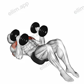 Dumbbell Lying on Floor Hammer Press exercise targeting Chest and Pectoralis Major Clavicular Head