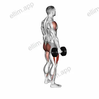 Dumbbell Rear Lunge Front Raise exercise targeting Deltoid Anterior and Gluteus Maximus
