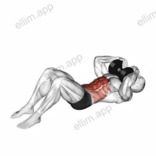 Dumbbell Sit up exercise targeting Waist