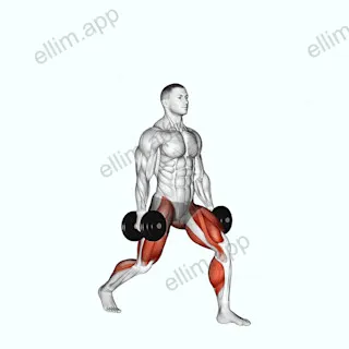 Dumbbell Split Jump exercise targeting Plyometrics