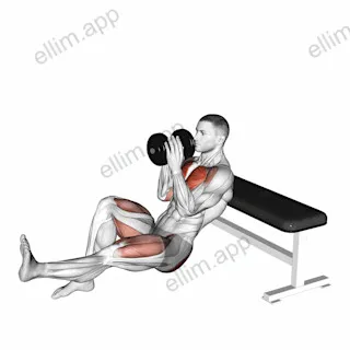 Dumbbell Sprinter Thrust Chest Press exercise targeting Gluteus Maximus and Iliopsoas