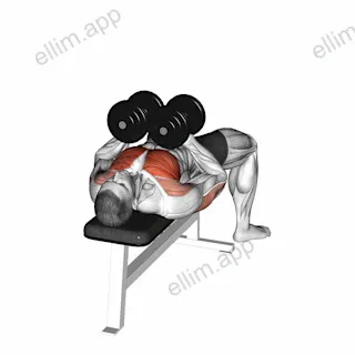 Dumbbell Squeeze Bench Press exercise targeting Chest and Pectoralis Major Clavicular Head