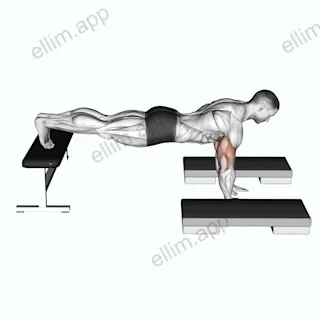 Incline Push Up Depth Jump exercise targeting Chest and Pectoralis Major Sternal Head