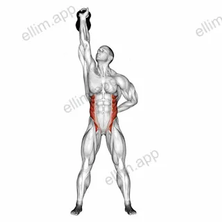 Kettlebell Advanced Windmill exercise targeting Waist and Iliopsoas