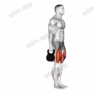 Kettlebell Backward Lunge exercise targeting Gluteus Maximus and Quadriceps