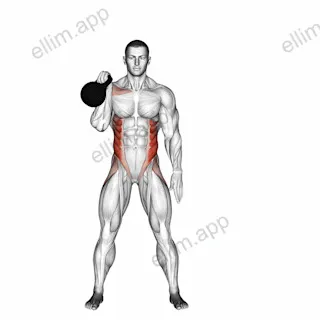 Kettlebell Bent Press exercise targeting Waist and Deltoid Anterior
