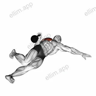 Kettlebell Extended Range One Arm Press on Floor exercise targeting Chest and Pectoralis Major Clavicular Head