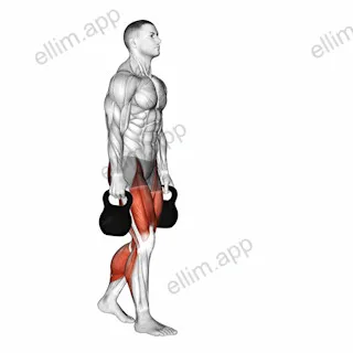 Kettlebell Farmers Carry exercise targeting Gluteus Maximus and Quadriceps