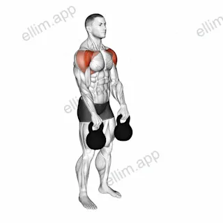 Kettlebell Front Raise exercise targeting Shoulders
