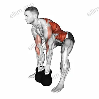 Kettlebell Gorilla Row exercise targeting Back