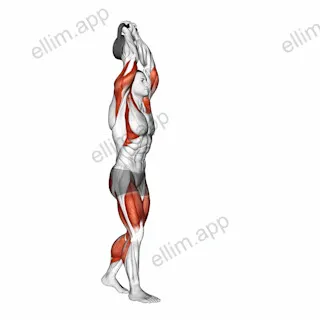 Kettlebell Overhead Carry exercise targeting Thighs