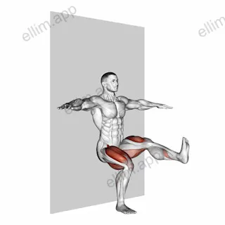 Kick out Sit (wall) exercise targeting Thighs