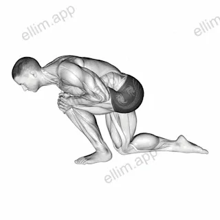 Kneeling Heel Down Achilles Stretch exercise targeting Calves