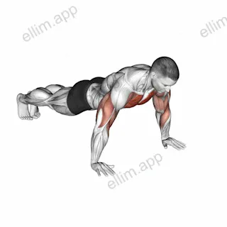 Lateral Walk Push-up exercise targeting Chest