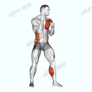 Left Hook. Boxing exercise targeting Plyometrics