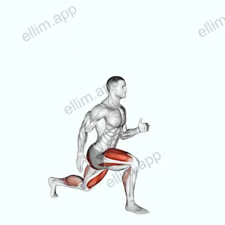 Lunge with Jump exercise targeting Thighs and Gluteus Maximus