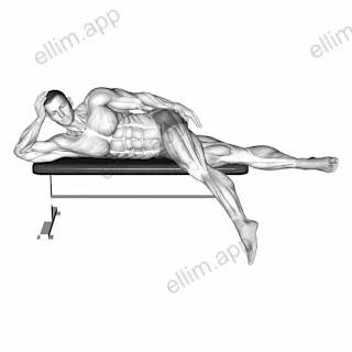 Lying Leg Hang Abductor Stretch exercise targeting Hips