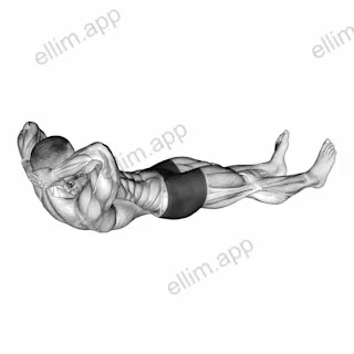 Lying Neck Extensor Stretch exercise targeting Neck