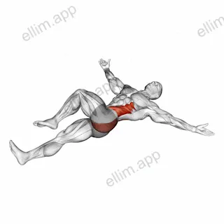 Lying T Spine Mobility Stretching exercise targeting Hips