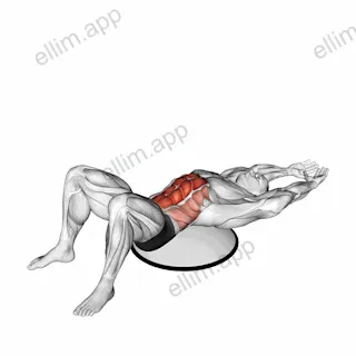 Myotatic Crunch on Bosu Ball exercise targeting Waist and Rectus Abdominis
