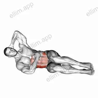 Oblique Crunches Floor exercise targeting Waist and Obliques
