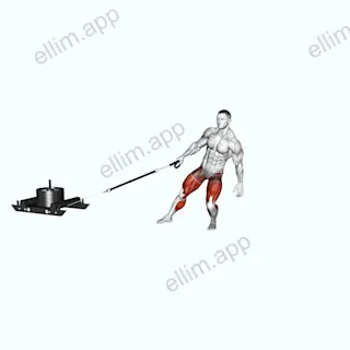 Power Sled Anti Rotation Forward Walk exercise targeting Hips