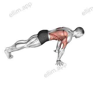 Pseudo Planche Push-up exercise targeting Chest and Pectoralis Major Clavicular Head