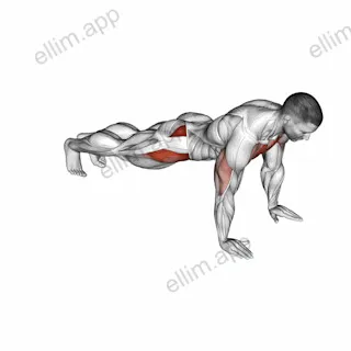 Push Up Inside Leg Kick exercise targeting Hips