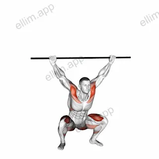 PVC Overhead Squat exercise targeting Thighs and Gluteus Maximus