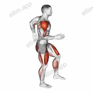 Quickly Trot in place exercise targeting Cardio