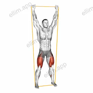 Resistance Band Overhead Squat exercise targeting Hips