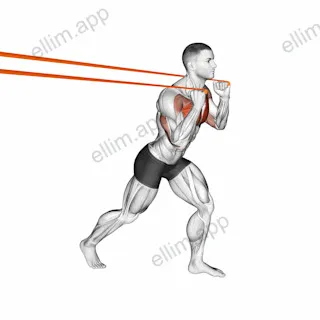 Resistance Band Punch exercise targeting Chest